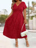 Full Size Glitter Flutter Sleeve Midi Dress Plus Size test