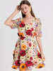 Plus Size Embroidered Floral V-Neck Mini Dress test