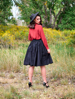 Helen Retro Blouse in Cognac - 3X only