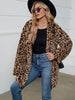 Fuzzy Leopard Hooded Long Sleeve Jacket test