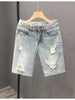 Men's Distressed Wash Denim Shorts test