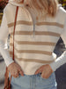 Striped Half-Zip Ribbed Knit Sweater Vest test