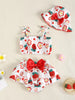 Children's Strawberry Print Cami and Skort Set with Hat test