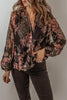 Printed Surplice Long Sleeve Blouse test