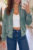 Oversized Washed Zip-Up Long Sleeve Sweatshirt test