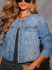 Snap Down Dropped Cargo Denim Jacket test