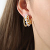 Pearl Titanium Steel C-Hoop Earrings test