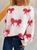Bow Pattern Round Neck Sweater test