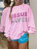 JESUS SAVES Dropped Shoulder Sweatshirt test