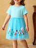 Children's Bunny Embroidered Tulle Dress test