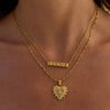 18K Gold-Plated Zircon Pendant Necklace test