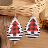 Christmas Tree PU Leather Earrings test
