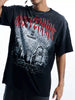Men's Halloween Washed Round Neck Graphic T-Shirt test