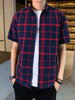 Men's Plus Size Casual Plaid Short Sleeve Shirt test
