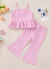 Children's Plaid Ruffled Hem Tank & Shorts Set test