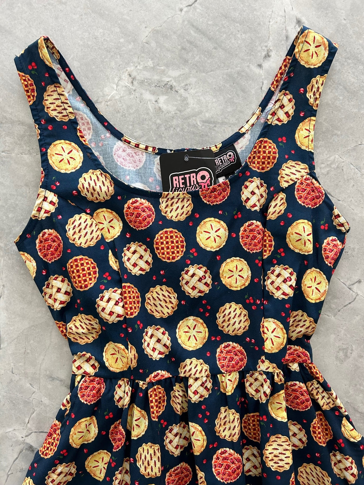 Cherry Pie Shorter Length Fit & Flare Dress - Small only