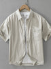 Men's Plus Size Button Up Short Sleeve Shirt test