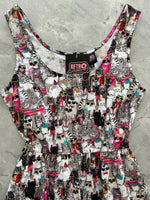 Cool Cats Shorter Length Fit & Flare Dress