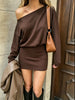 One Shoulder Long Sleeve Mini Dress test