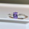 925 Sterling Silver Zircon Oval Ring test