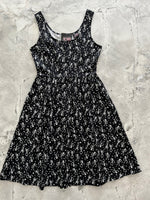 Glow in the Dark Dancing Skeletons Fit & Flare Dress - XS only