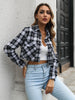 Collared Neck Decorative Pockets Jacket test