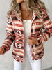 Geometric Zip Up Long Sleeve Hooded Jacket test