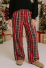 Plaid Elastic Waist Pocket Regular Full-Length Pants test
