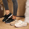 Round Toe Lace-Up Sneakers test