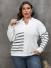 Plus Size Striped V-Neck Sweater test