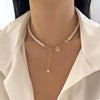 Synthetic Pearl 18K Gold-Plated Resin Pendant Necklace test