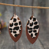 Leaf Shape Leather Dangle Earrings test