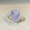 925 Sterling Silver Zircon Teardrop Ring test