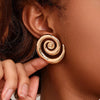 18K Gold-Plated Spiral Statement Earrings test