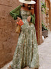 Cutout Back Printed Spaghetti Strap Tiered Maxi Dress test