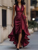 Full Size High-Low Ruffled Satin Maxi Dress Plus Size test