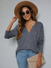Dropped Shoulder High-Low Waffle-Knit Top test
