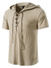 Men's Casual Lace-Up Hooded Top test