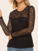 Sheer Leopard Lace Long Sleeve T-Shirt test