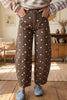 Tailored Seam Polka Dot Print Barrel Casual Jeans test