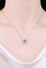 Moissanite Round Pendant Rhodium-Plated Necklace test
