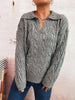 Cable Knit Johnny Collar Sweater test