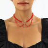 Halloween Beaded Cross Pendant Necklace test
