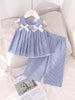 Children's Striped Sleeveless Top and Pants Set with Bows test