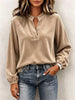 Full Size Corduroy Notched Long Sleeve Top Plus Size test