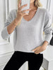 Casual V-Neck Drop Shoulder Sweater test
