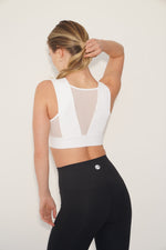 I Am Treasured Mesh Panel Quick Dry Butter White Bra