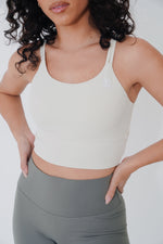 I Am Confident White Cropped Tank