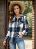 Full Size Pocketed Plaid Collared Neck Shacket test