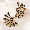 Leopard Print Fan-Shaped Earrings test